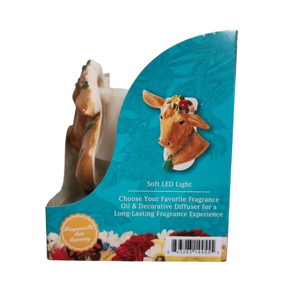 Pioneer Woman Fragrance Oil Diffuser Brown Cow Scent Charm Ceramic Plug in New - Picture 5 of 6